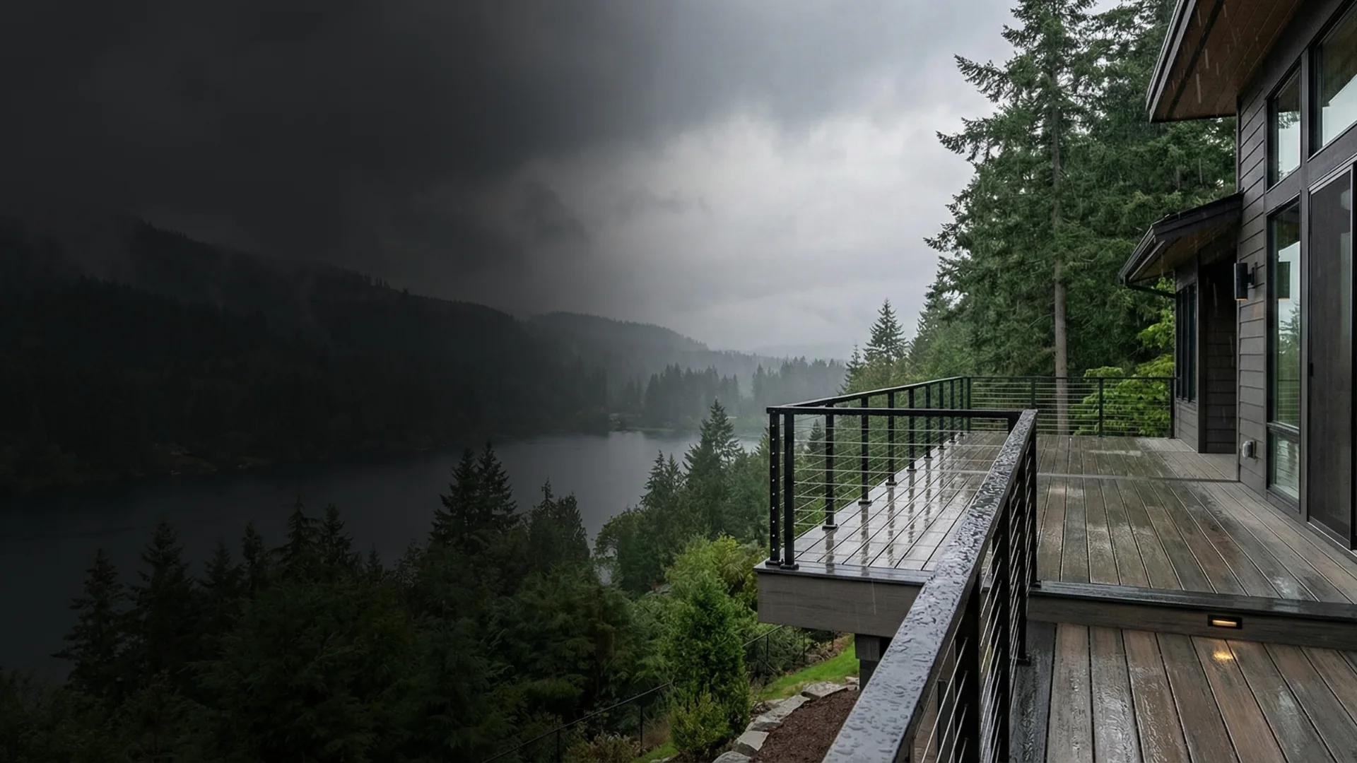 Modern composite deck building in Kirkland and Bellevue, Seattle Eastside